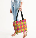 tipsy two cocktail canvas zip tote