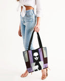 goth girl coffee canvas zip tote