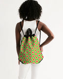 groovy green pop drawstring bag