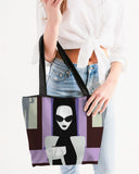 goth girl coffee canvas zip tote
