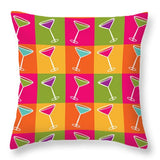 tipsy two cocktail throw pillow