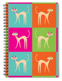 catnip spiral notebook with colorful cats