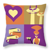 sweet coffee love throw pillow