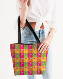 tipsy two cocktail canvas zip tote