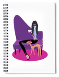coffee at home illustration spiral notebook