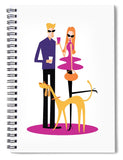 coffee couple illustration spiral notebook