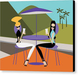 coffee talk with your best friend canvas print