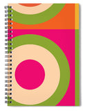 geometric bright colorful spiral notebook
