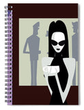 goth girl coffee spiral notebook