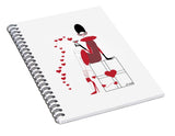 whimsical fashion illustration spiral notebook