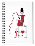 whimsical fashion illustration spiral notebook
