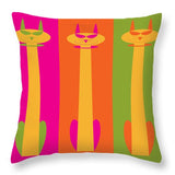 meow throw pillow