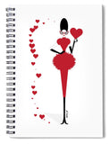 queen of hearts fashion spiral notebook