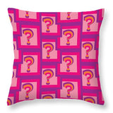 question mark throw pillow