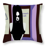 solo goth girl throw pillow