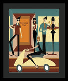 Cafe Conversations - Framed Print