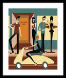 Cafe Conversations - Framed Print