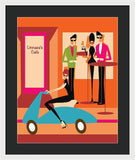 The Coffee Crowd - Framed Print