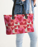 heartbeats heart alternative leather tote