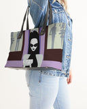 goth girl coffee alternative leather tote