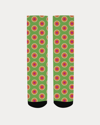 groovy green pop men's socks