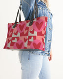 heartbeats heart alternative leather tote