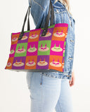 smiley cat alternative leather tote