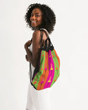 cosmopolitan canvas drawstring colorful bag