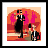 cocktails colorful cocktail scene framed art