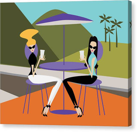 coffee talk with your best friend canvas print