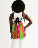 cosmopolitan canvas drawstring colorful bag