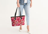 heartbeats heart alternative leather tote