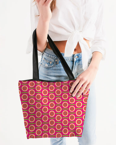 center zip tote colorful pattern