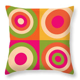 geometric bright throw pillow