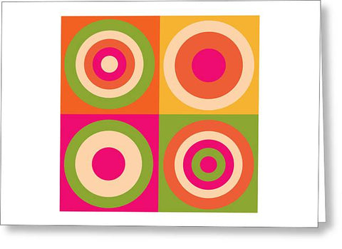 geometric bright colorful greeting card