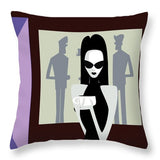 goth girl coffee throw pillow