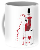 whimsical fashion illustration mug