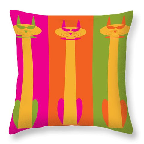 meow throw pillow