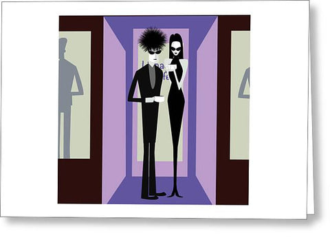 simply elegant goth greeting card