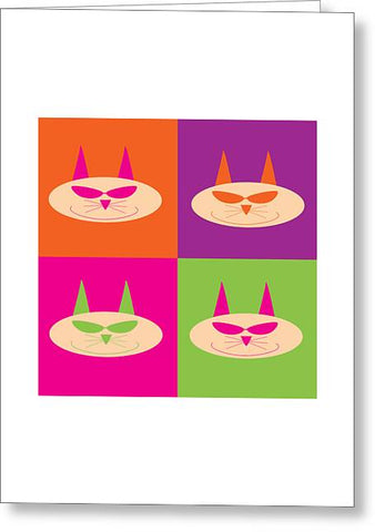 smiley cat greeting card