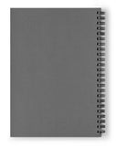 back of spiral notebook solid grey